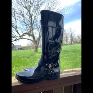 Michael Kors navy rainboots size 10